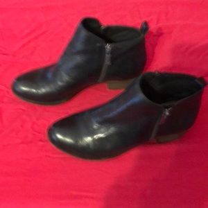 Black, Lucky Brand Basel booties, gently worn